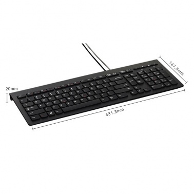 联想 (lenovo) M120K 有线超薄巧克力按键键盘 (单位:个) 黑色