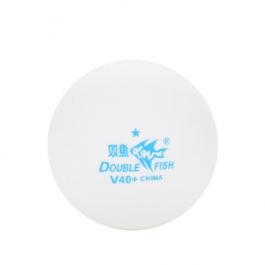 双鱼DOUBLE FISH 白色一星V40+展翅训练用球 有缝乒乓球 10只装