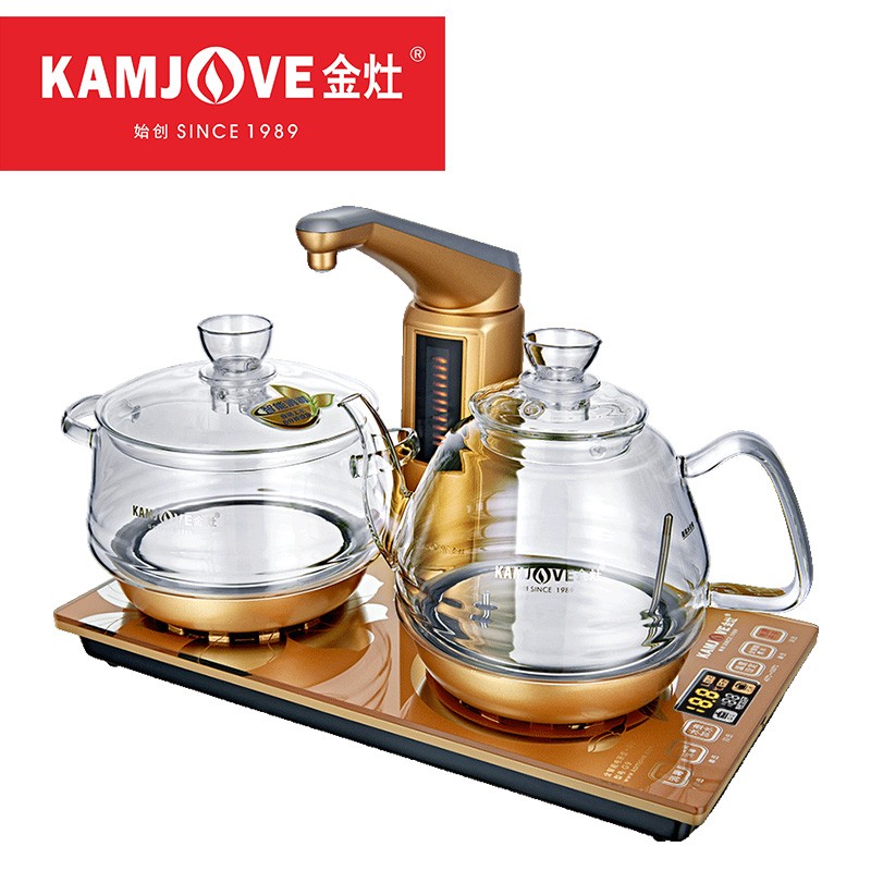 金灶（KAMJOVE） 全智能自动上水电热水壶 全自动电茶炉 玻璃茶艺壶 整套茶具G9 20*37