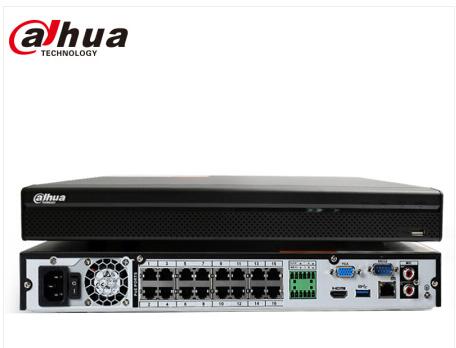 大华网络监控硬盘录像机 16路2盘位带网线供电 H.265编码 NVR高清监控主机 DH-NVR4216-16P-HDS2