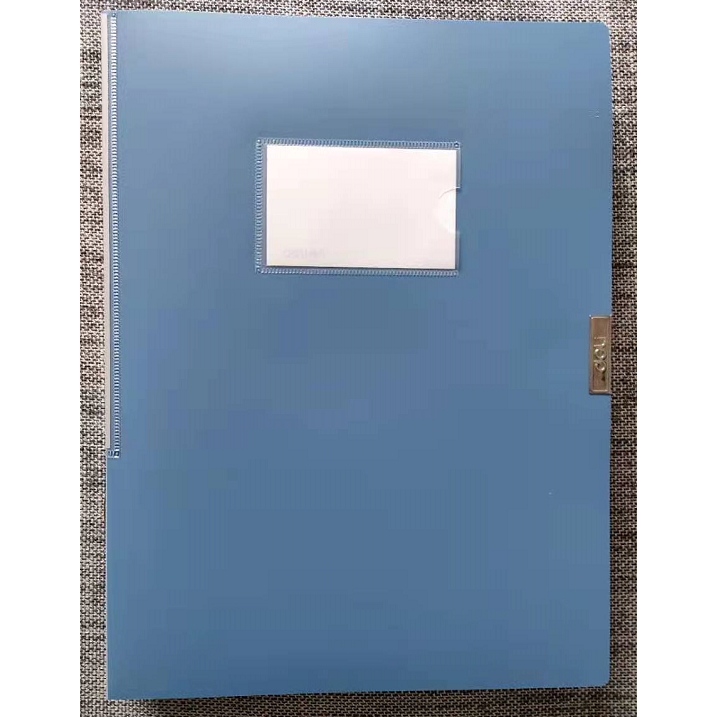 得力（deli）档案盒 1只 脊背宽5.5mm和3.5mm塑料档案盒 A4资料文件盒 财务凭证收纳盒 财务用品办公用品 蓝色